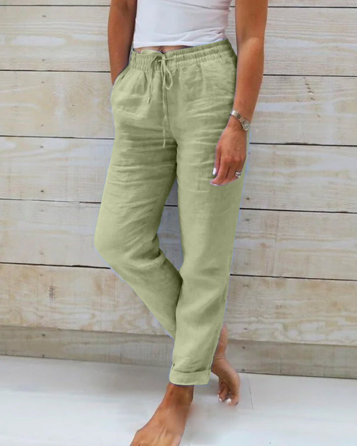Calira™ | Cotton Linen Comfort Pants
