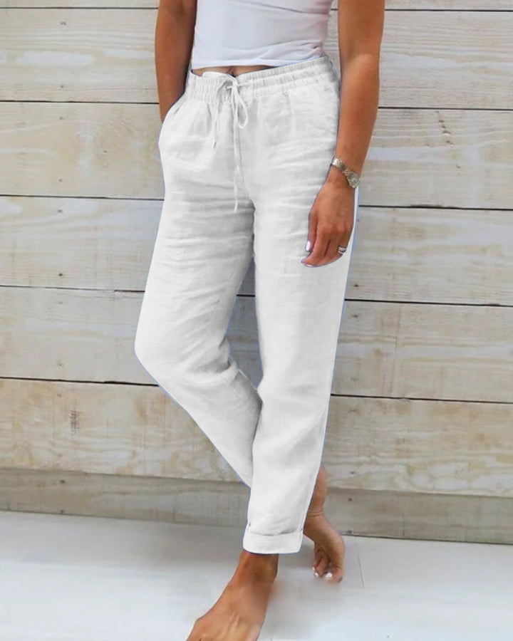 Calira™ | Cotton Linen Comfort Pants