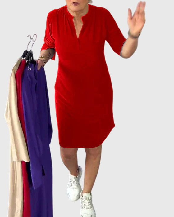 Velora™ | V-Neck Dress