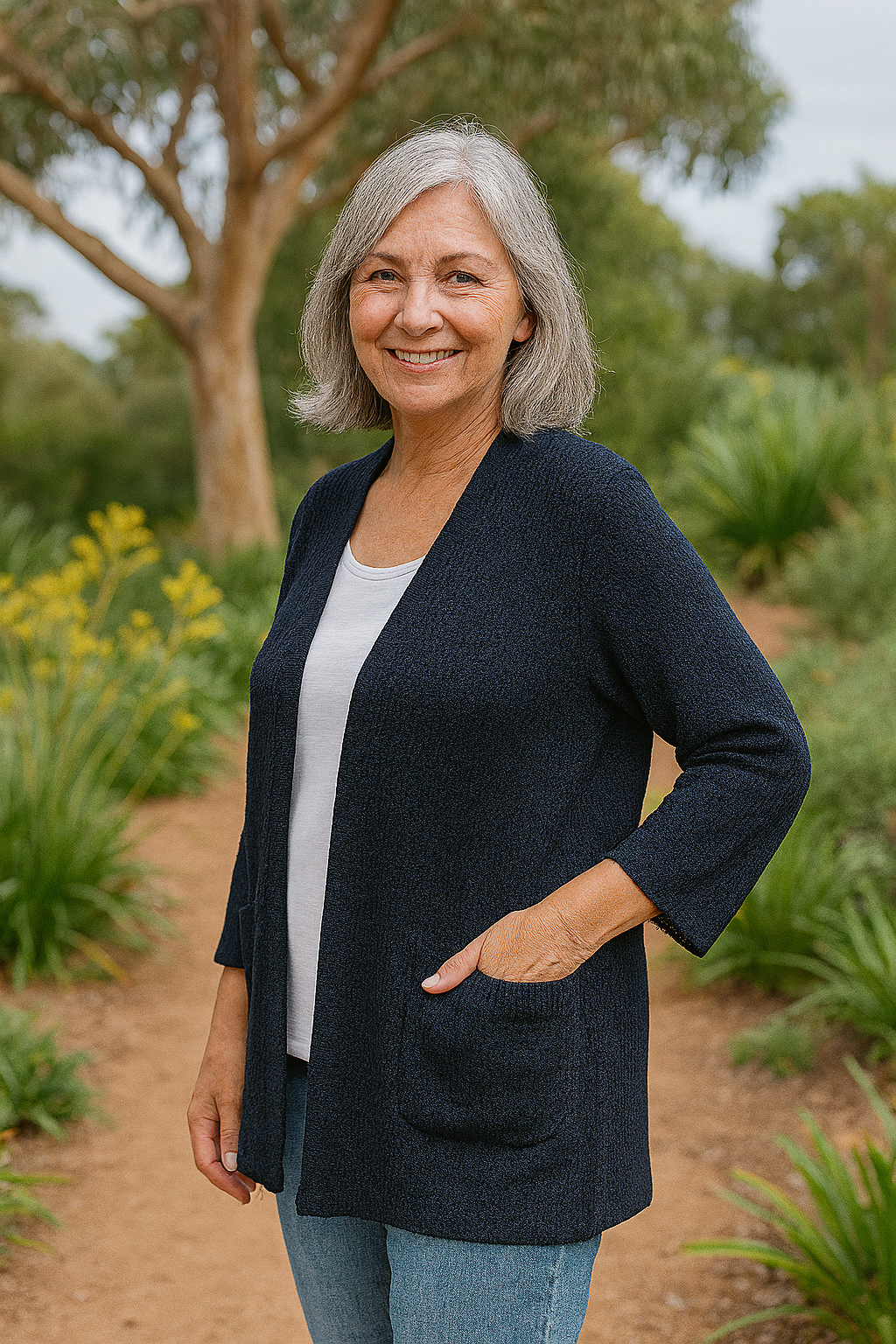 Elara | Soft-Knit Everyday Cardigan - Flattering. Fuss-free