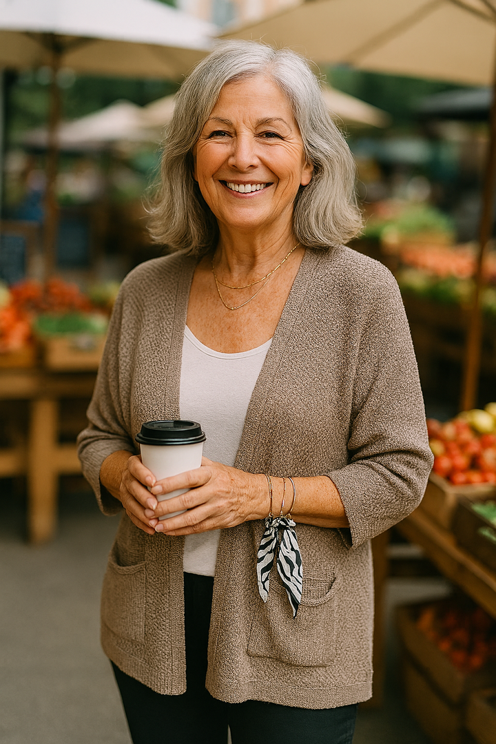 Elara | Soft-Knit Everyday Cardigan - Flattering. Fuss-free