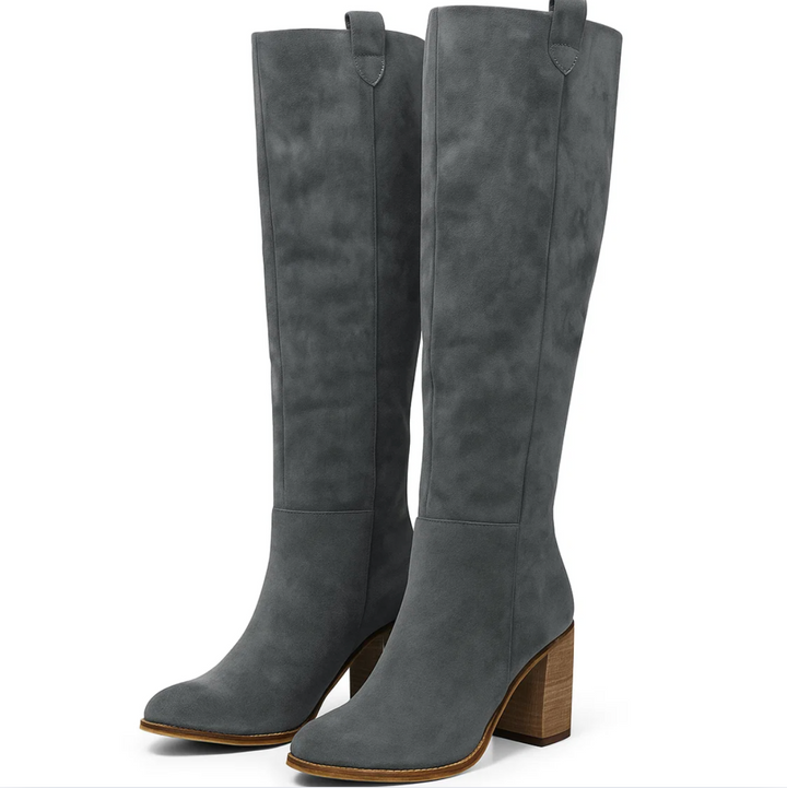 Dorelle™ | Block Heel Suede Boots